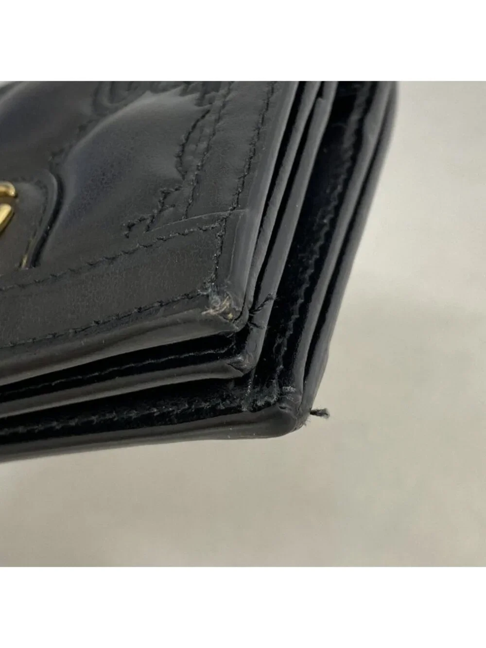 Gucci Wallet GG Matelasse Leather Black Gold - Picture 5 of 8